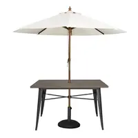 aluminum outdoor table 120x76 cm dark wood design