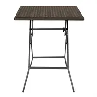 Table pliante carrée marron 620 mm