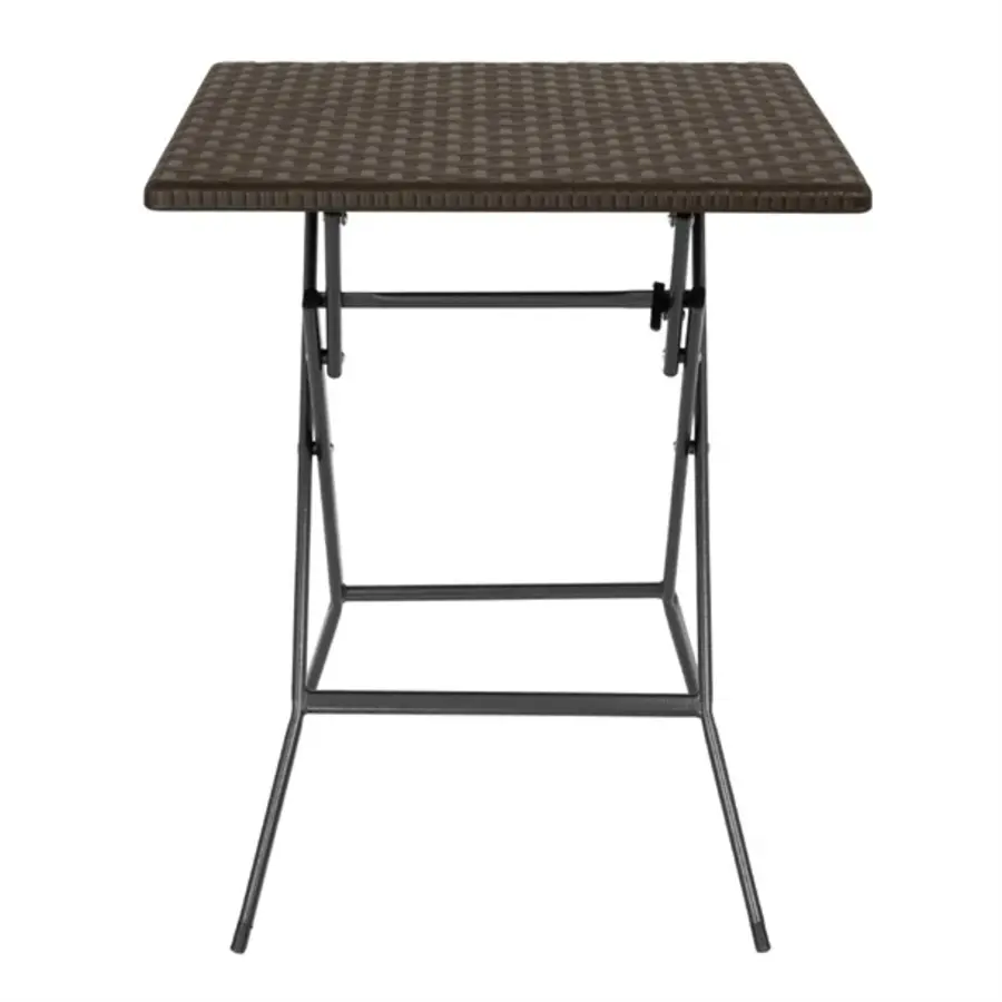 Table pliante carrée marron 620 mm