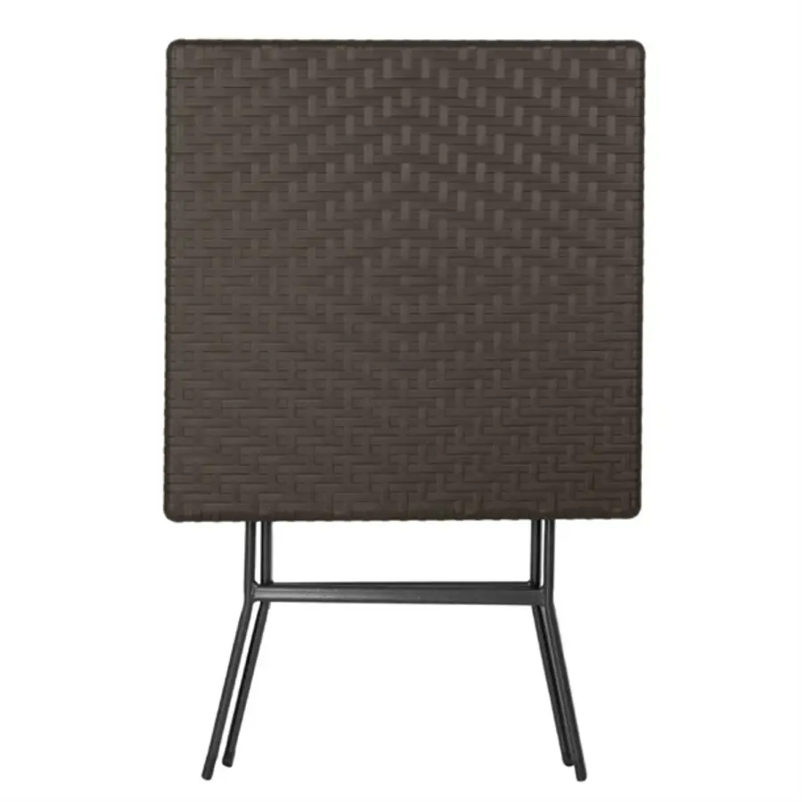 Table pliante carrée marron 620 mm