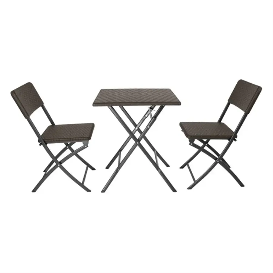Table pliante carrée marron 620 mm