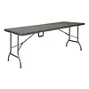 Bolero Table à manger pliable aspect rotin marron 1829 mm