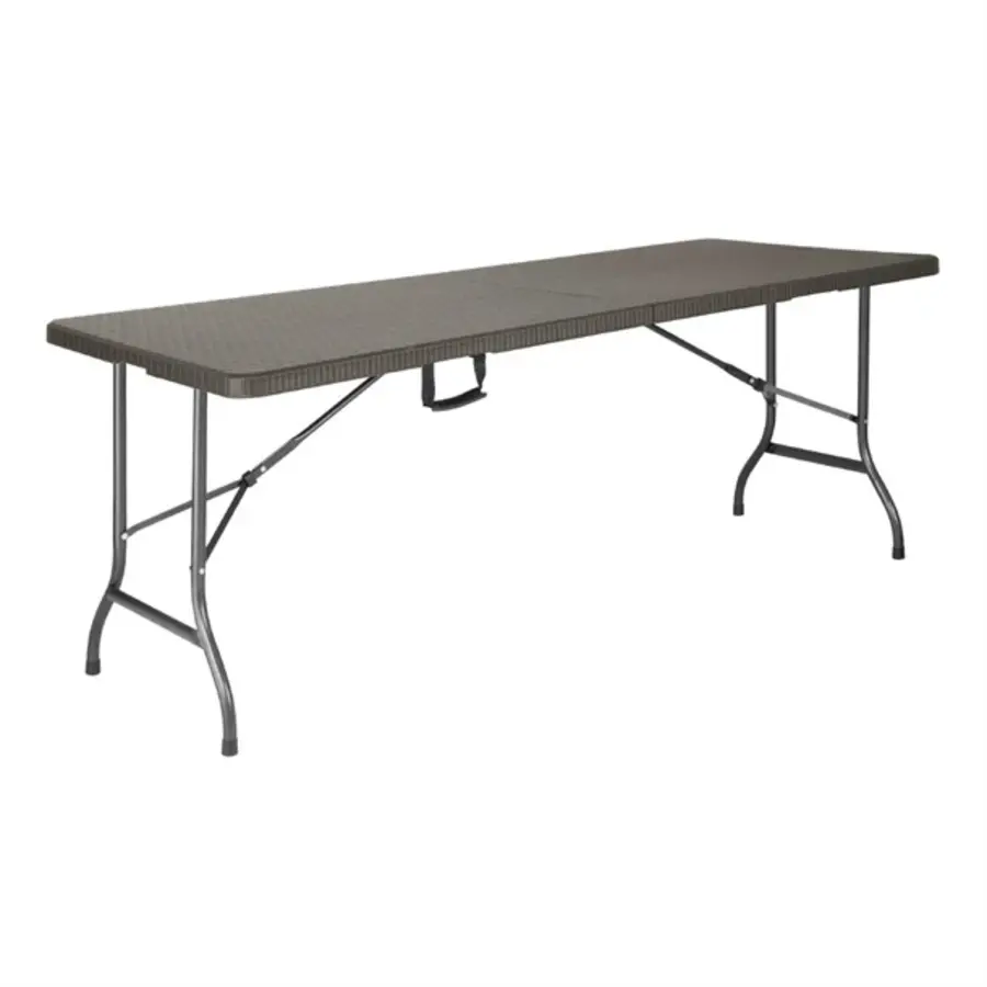 Table à manger pliable aspect rotin marron 1829 mm