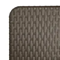 Foldable rattan look dining table brown 1829mm