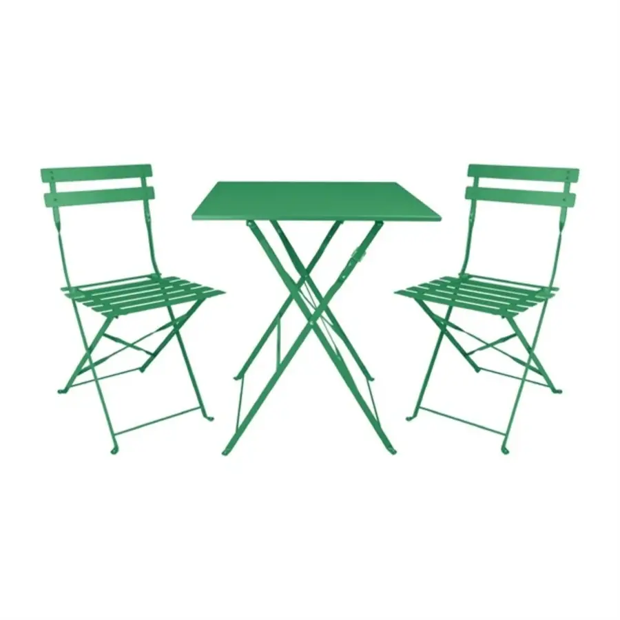 Table carrée style trottoir vert forêt 600 mm