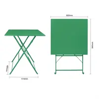 Table carrée style trottoir vert forêt 600 mm