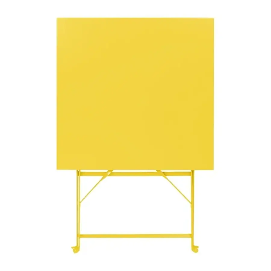 Table de trottoir carrée jaune doux 600 mm