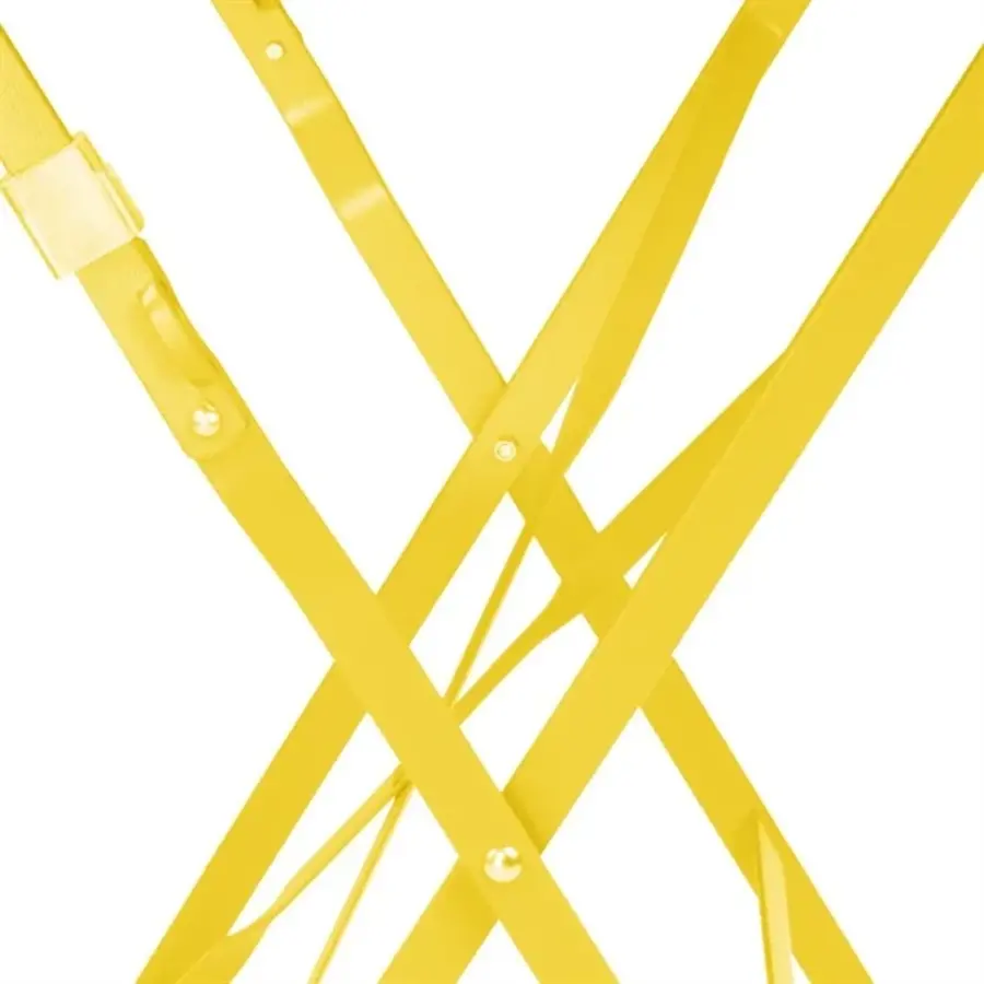 Square sidewalk style table soft yellow 600mm