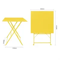 Table de trottoir carrée jaune doux 600 mm