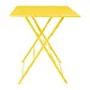 Bolero Table de trottoir carrée jaune doux 600 mm