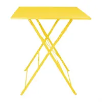 Table de trottoir carrée jaune doux 600 mm
