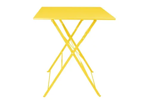  Bolero Table de trottoir carrée jaune doux 600 mm 