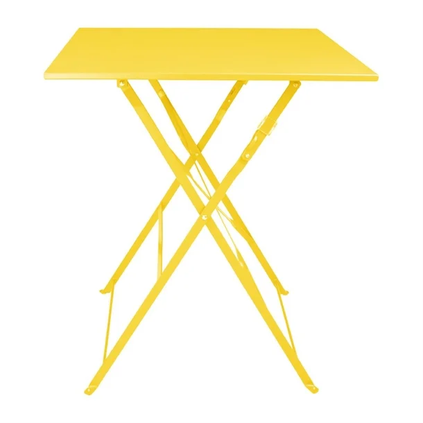 Yellow Square Table Buy Square sidewalk style table soft yellow 600mm online - HorecaTraders