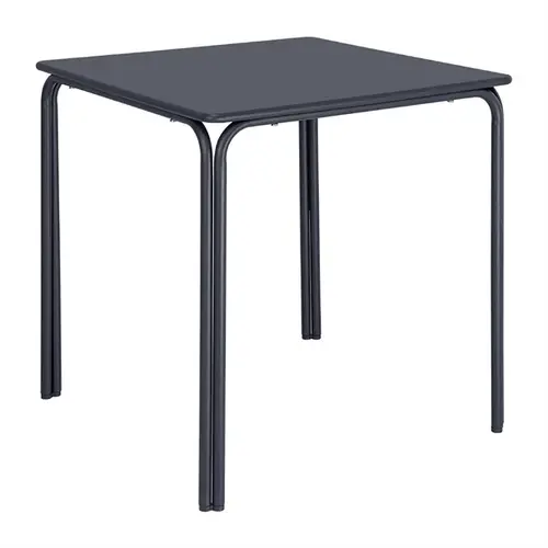  Bolero Table carrée Adeline en acier 700 mm bleu ardoise – Durable et tendance 
