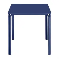 Table carrée Adeline en acier 700 mm bleu foncé – Robuste et tendance