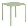 Bolero Table carrée en acier vert clair 700 mm – élégante et durable