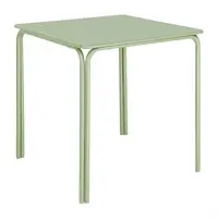 Table carrée en acier vert clair 700 mm – élégante et durable