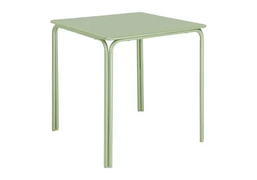  Bolero Table carrée en acier vert clair 700 mm – élégante et durable 