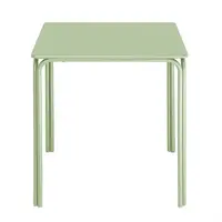 Table carrée en acier vert clair 700 mm – élégante et durable