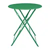 Bolero Table ronde style trottoir vert forêt – 710 x Ø 600 mm – Légère et pliable