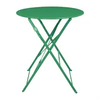 Table ronde style trottoir vert forêt – 710 x Ø 600 mm – Légère et pliable