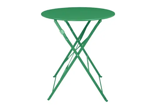  Bolero Round Sidewalk Style Table Forest Green – 710xØ600mm – Lightweight & Foldable 