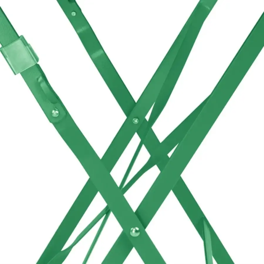 Table ronde style trottoir vert forêt – 710 x Ø 600 mm – Légère et pliable