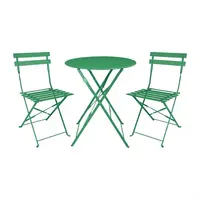 Table ronde style trottoir vert forêt – 710 x Ø 600 mm – Légère et pliable