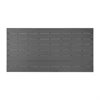 Table rectangulaire orientale lattée grise Valletta – 1560 x 780 x 742 mm – Résistante aux rayures et aux UV