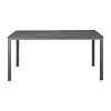Bolero Table rectangulaire orientale lattée grise Valletta – 1560 x 780 x 742 mm – Résistante aux rayures et aux UV