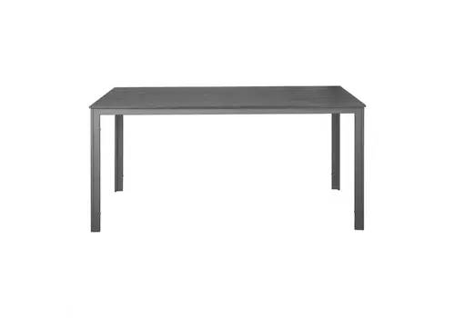 Bolero Table rectangulaire orientale lattée grise Valletta – 1560 x 780 x 742 mm – Résistante aux rayures et aux UV 