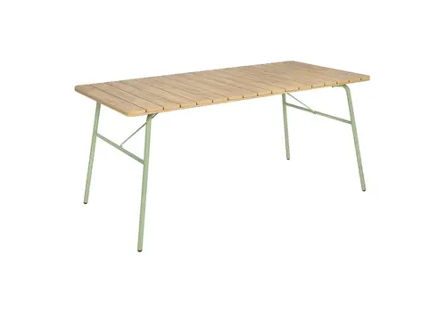  Bolero Table à manger Melbourne Polywood Verte – 1610 x 800 x 734 mm – Robuste et résistante aux rayures 