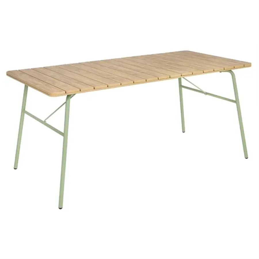 Melbourne Polywood Dining Table Green – 1610x800x734mm – Sturdy & Scratch Resistant