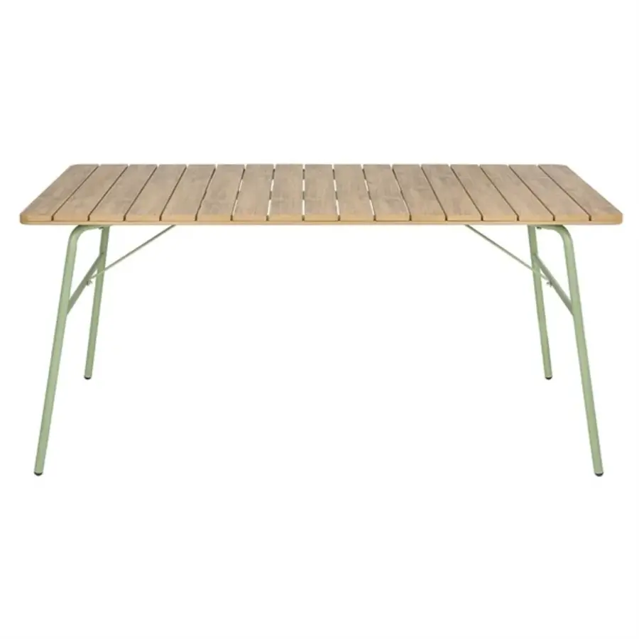 Table à manger Melbourne Polywood Verte – 1610 x 800 x 734 mm – Robuste et résistante aux rayures