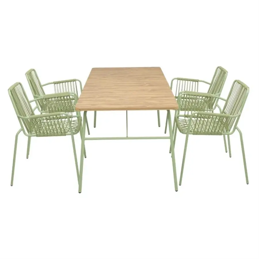 Table à manger Melbourne Polywood Verte – 1610 x 800 x 734 mm – Robuste et résistante aux rayures