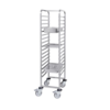 HorecaTraders Regaalwagen EMGA RVS 17x GN 1/1 – 171x45,5x63,5cm – Extra Zwaar Gelast
