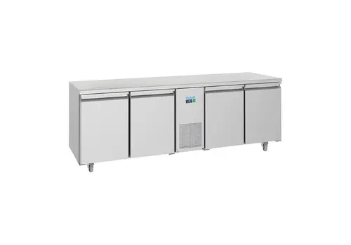  Polar U-Series Energy-efficient 4 Door Freezer Workbench 632L – Stainless Steel, -22°C to -10°C, 600W, 220-240V 
