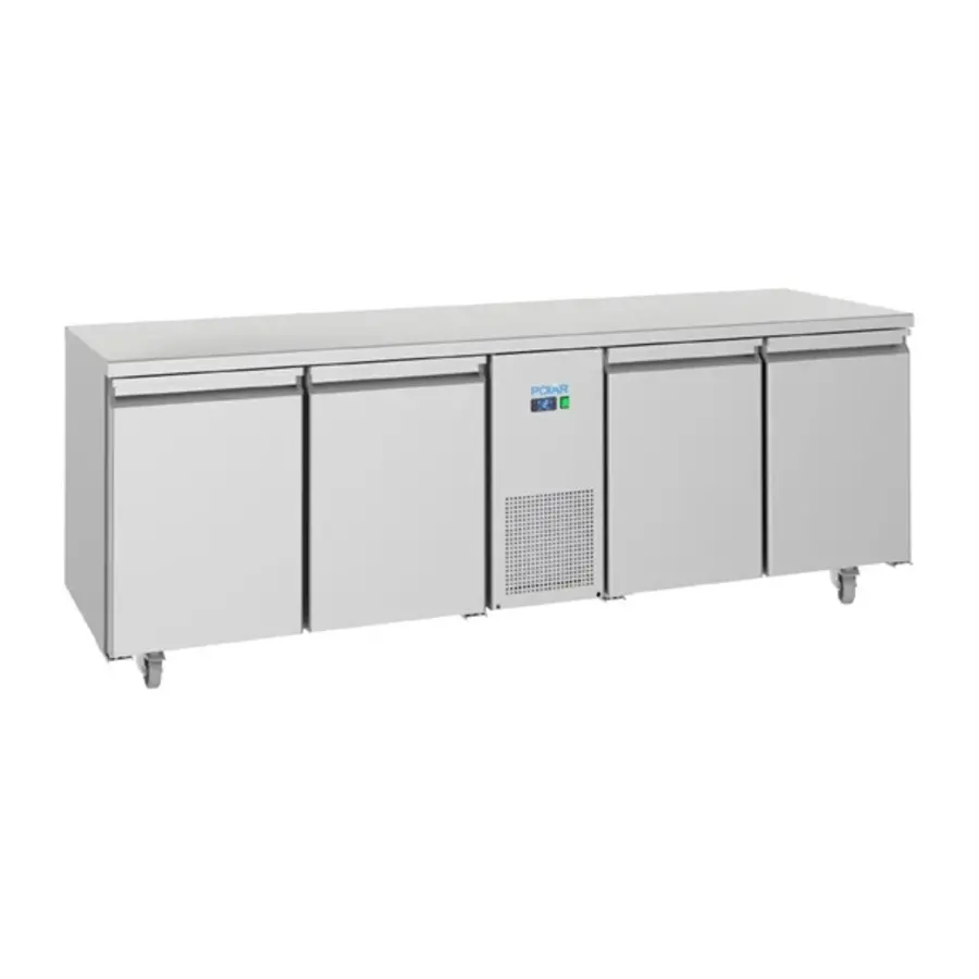 U-Series Energy-efficient 4 Door Freezer Workbench 632L – Stainless Steel, -22°C to -10°C, 600W, 220-240V
