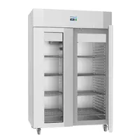 Energy-efficient Double Door Upright Freezer 1400L – Stainless Steel, -22°C to -10°C, 902W, 215x140x81 cm