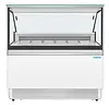 Polar Energiezuinige 6-Pan IJs Vitrine Kast Vriezer – Gelakt staal & glas, -18°C tot -16°C, 880W, 128x128x73 cm