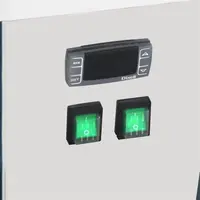 Energiezuinige 6-Pan IJs Vitrine Kast Vriezer – Gelakt staal & glas, -18°C tot -16°C, 880W, 128x128x73 cm