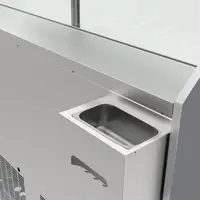Energy Efficient 6-Pan Ice Cream Display Cabinet Freezer – Painted Steel & Glass, -18°C to -16°C, 880W, 128x128x73 cm