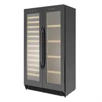 Réfrigérateur à bière et à vin à deux portes 365 L – Acier et verre, +2 °C à +20 °C, 150 W, 163 x 89 x 55 cm
