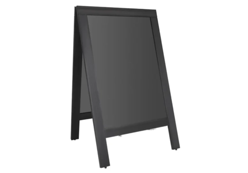  HorecaTraders sidewalk plank black wooden frame 700x1200mm 