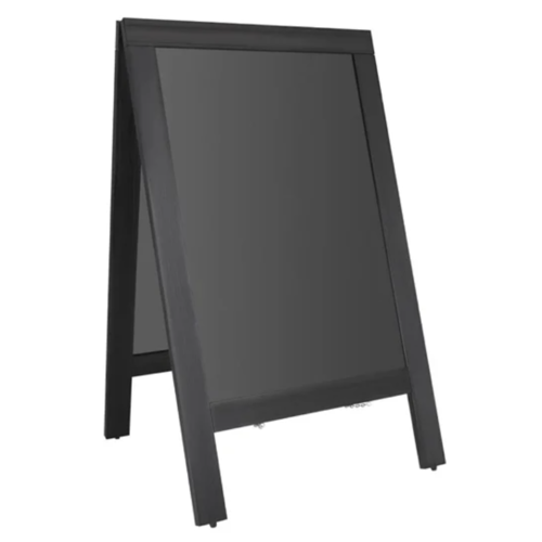  HorecaTraders sidewalk plank black wooden frame 700x1200mm 