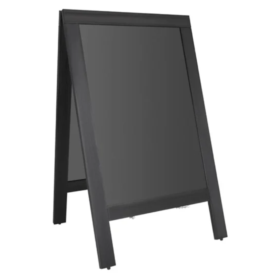sidewalk plank black wooden frame 700x1200mm