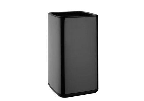  HorecaTraders Square Waste Bin Titanium Black 10Ltr 