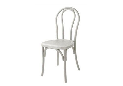  Bolero Chaises Soho en résine style bois courbé, finition chaux (4 pièces) 