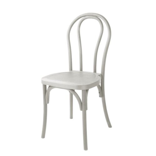  Bolero Chaises Soho en résine style bois courbé, finition chaux (4 pièces) 