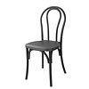 Bolero Chaises Soho en résine noire style bois courbé (4 pièces)